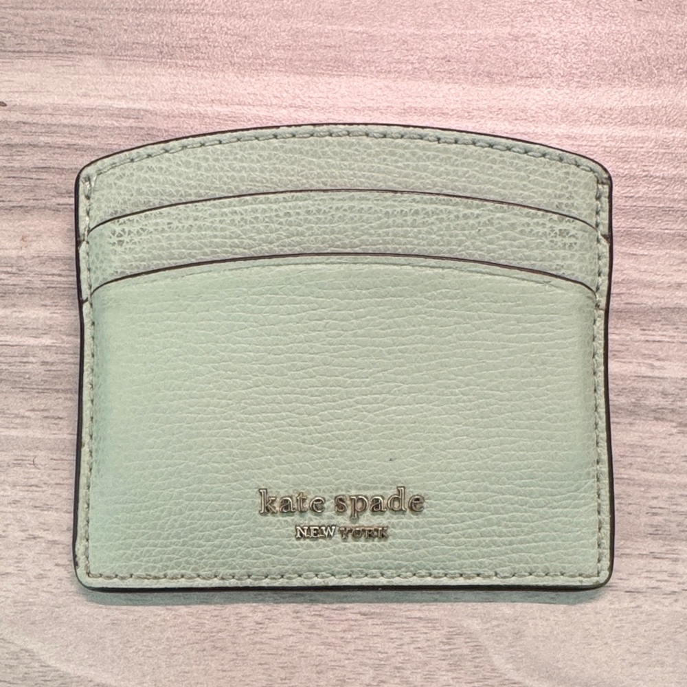 kate spade Light Green mint Card Holder